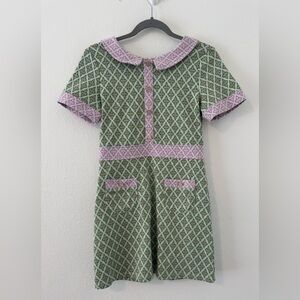 Hannah Banana Tween Girl’s Fun Abstract Geometric Print Dress Mod Preppy Sz 14